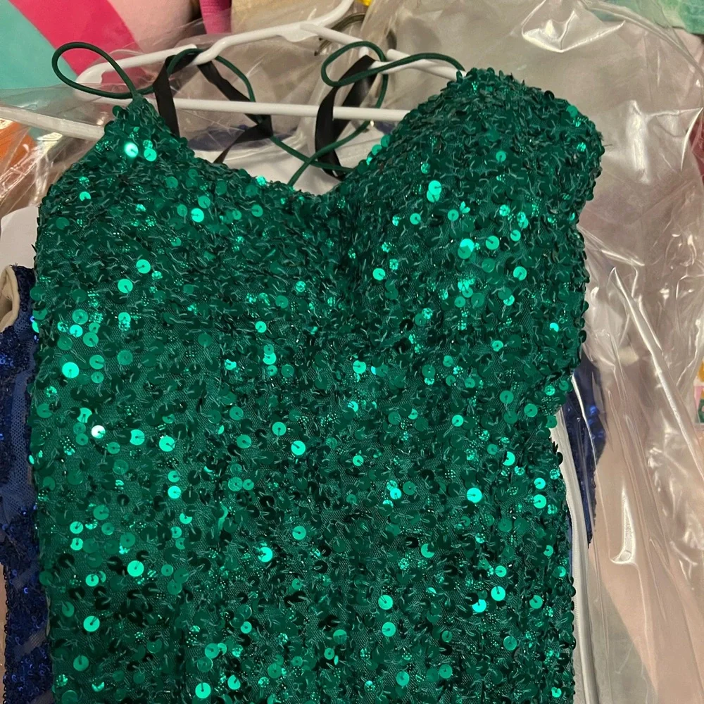 Primavera Exclusives dress emerald green, only worn once, in perfect condition - Picture 3 of 3